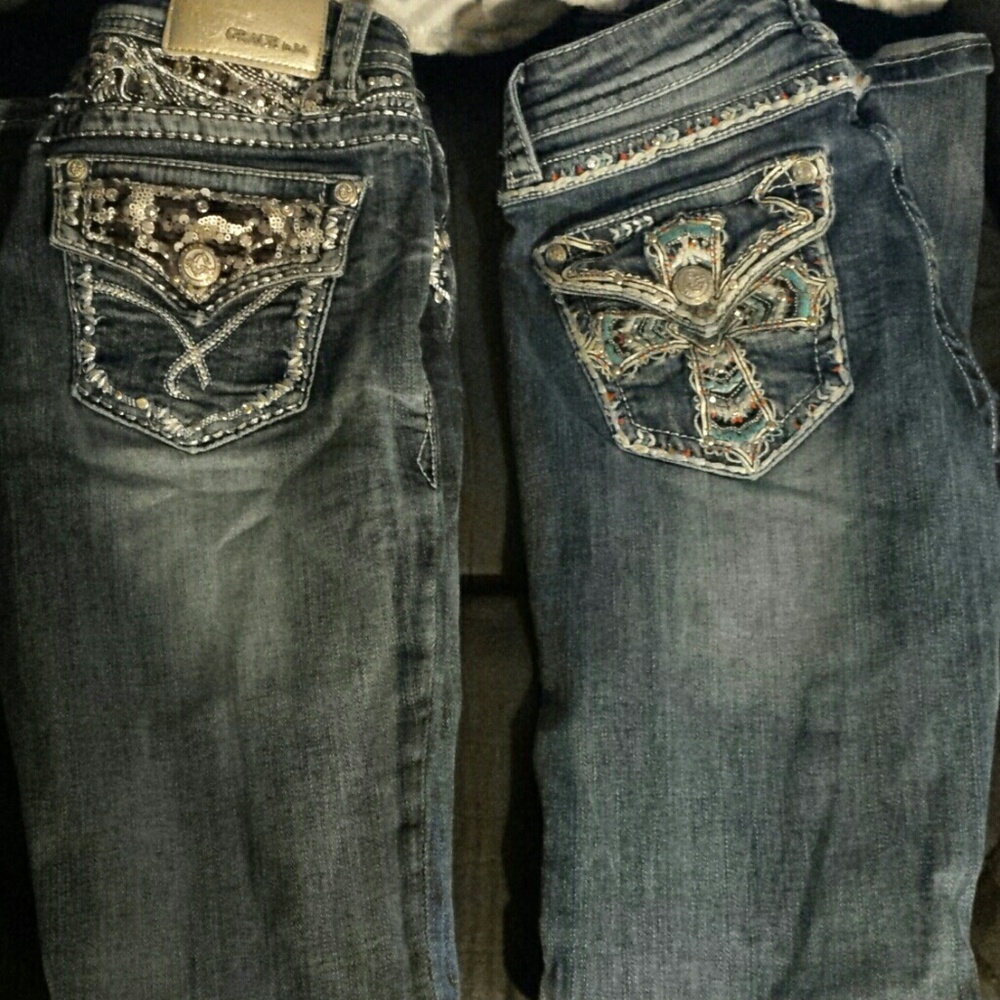 2 pair grace in LA jeans